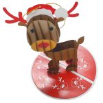 Biglietto origami appendibile renna