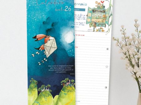 Calendario Disegnata 2026 16,5x45 Akena
